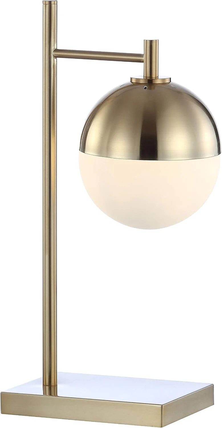 Brass gold Art Deco globe table lamp