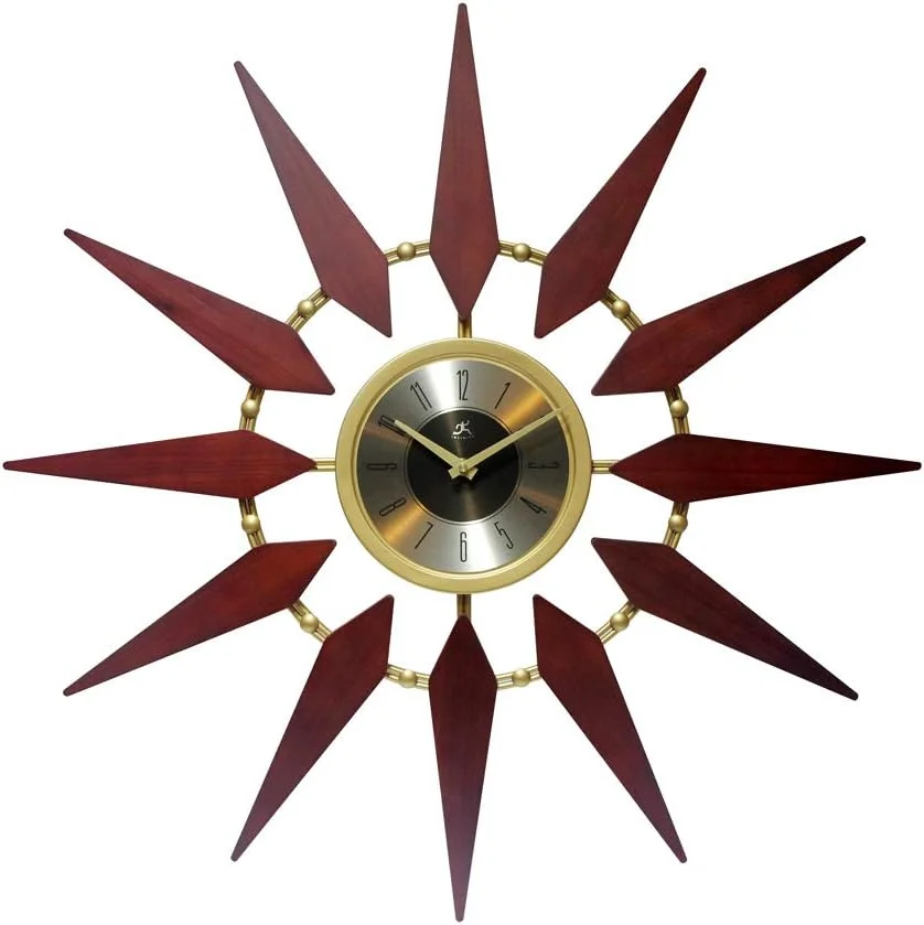 Orion starburst wall clock for mid-century modern living room