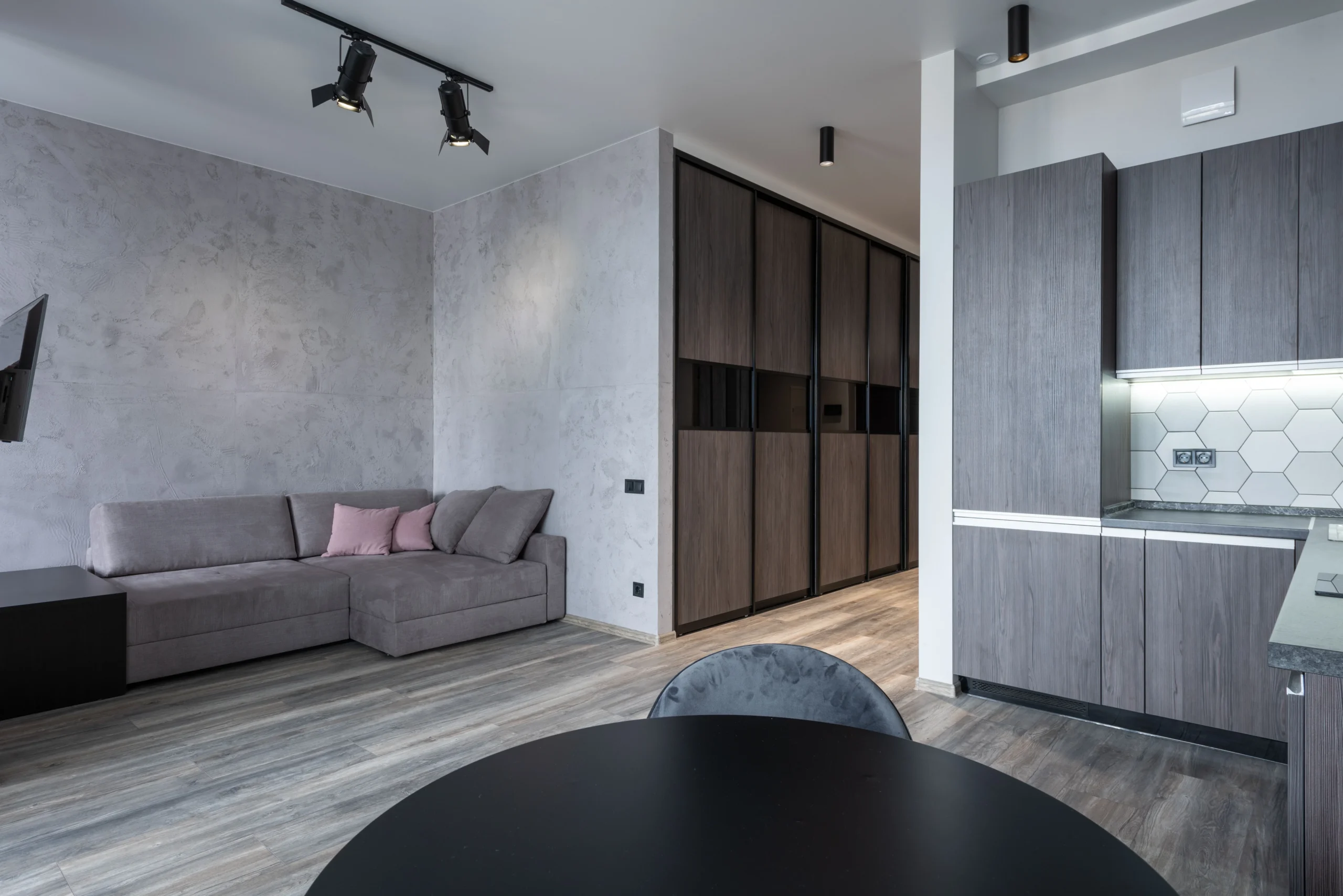 Clutter-free living room styled to make a home look expensive